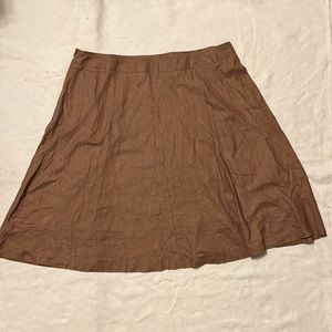 Merona 16W plus A-line skirt Linen blend zip side mid length EUC Lagenlook